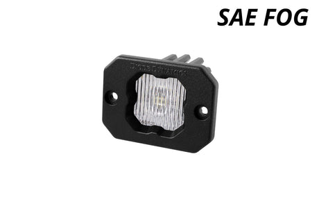 SSC1 White SAE Fog Flush Mount LED Pod (one)