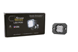 SSC1 White SAE Fog Flush Mount LED Pod (one)