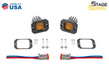 SSC1 Yellow SAE Fog Flush Mount LED Pod (pair)