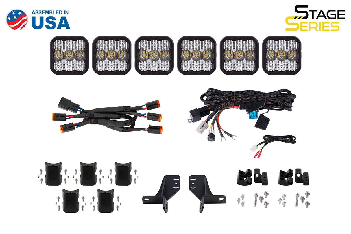 Kit de barres lumineuses CrossLink pour calandre SS5 pour Ford Bronco 2021-2025 (avec pare-chocs en acier)