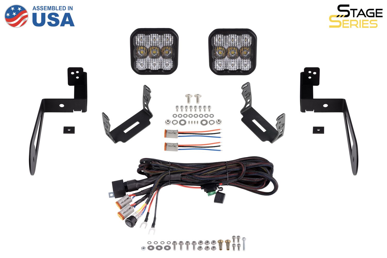 SS5 Bumper LED Pod Light Kit for 2007-2018 Jeep JK Wrangler