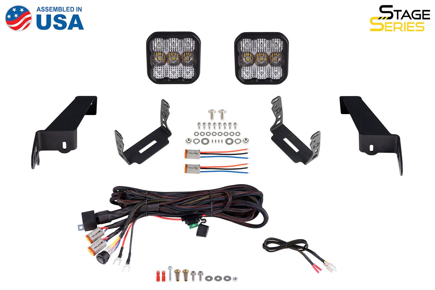 SS5 Bumper LED Pod Light Kit for 2020-2025 Jeep Gladiator
