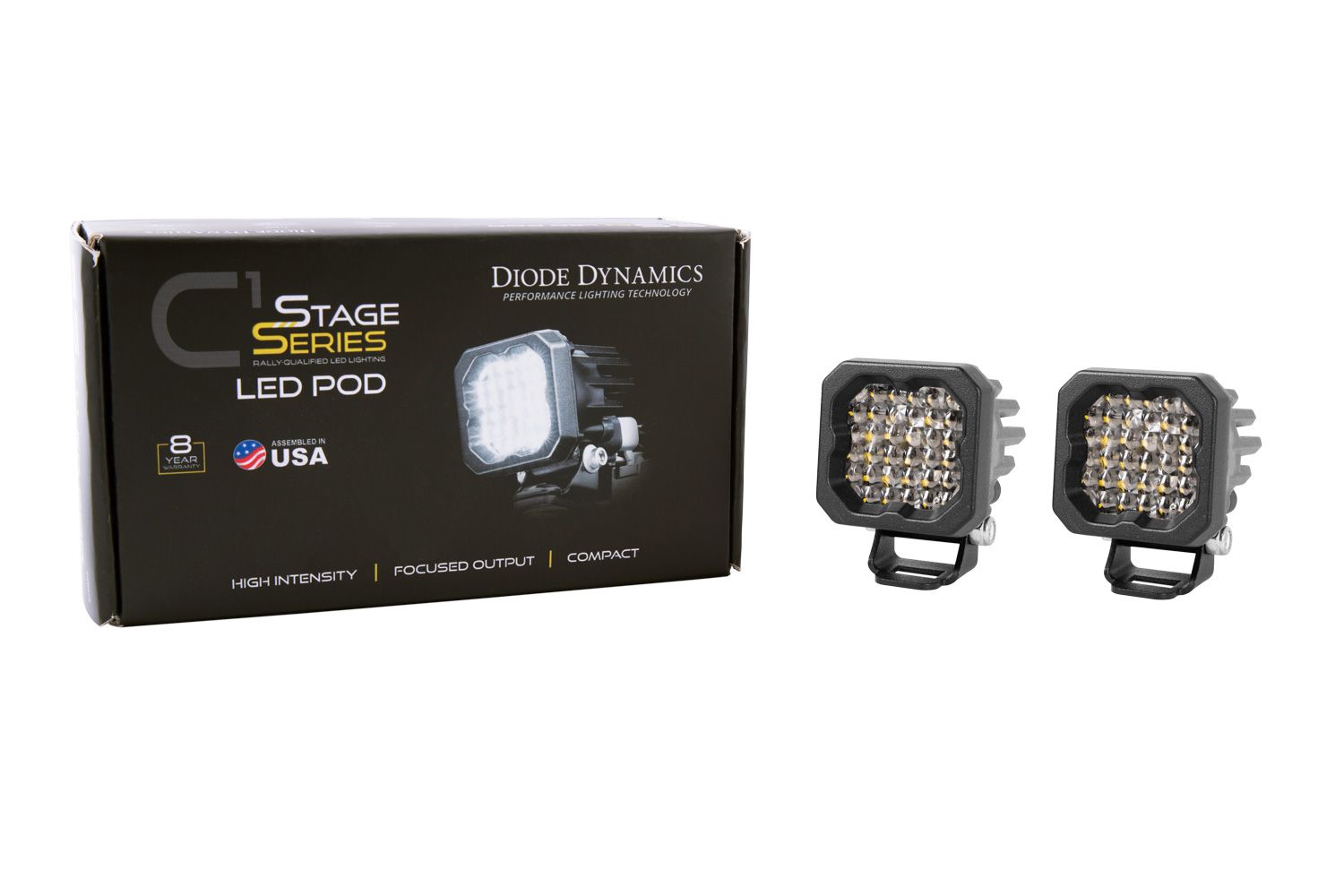 Stage Series C1R White Flood Standard LED Pod (pair)