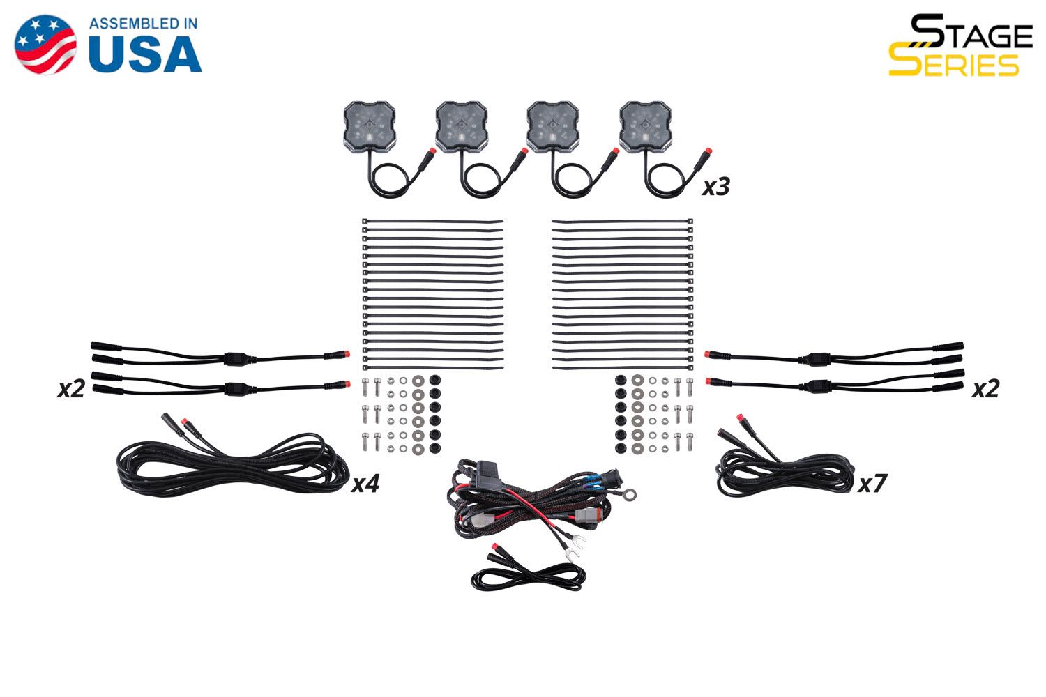 Stage Series RGBW LED Rock Light Kit (12-pack)