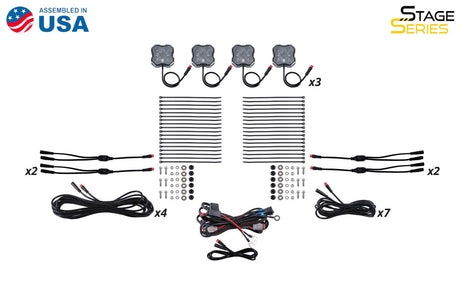 Lampe de roche à DEL RGBW de la série Stage (paquet de 8)