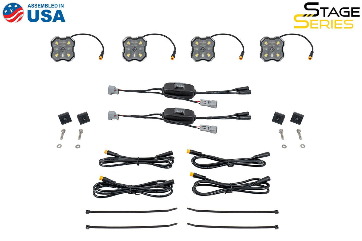Kit d'éclairage de fossé à LED de la série Stage pour Toyota Tacoma 2016-2023