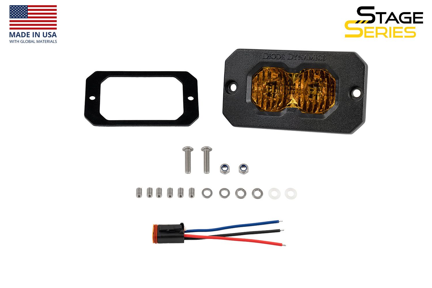 C2 2.0 Yellow Sport Flush Mount LED Pod (one)