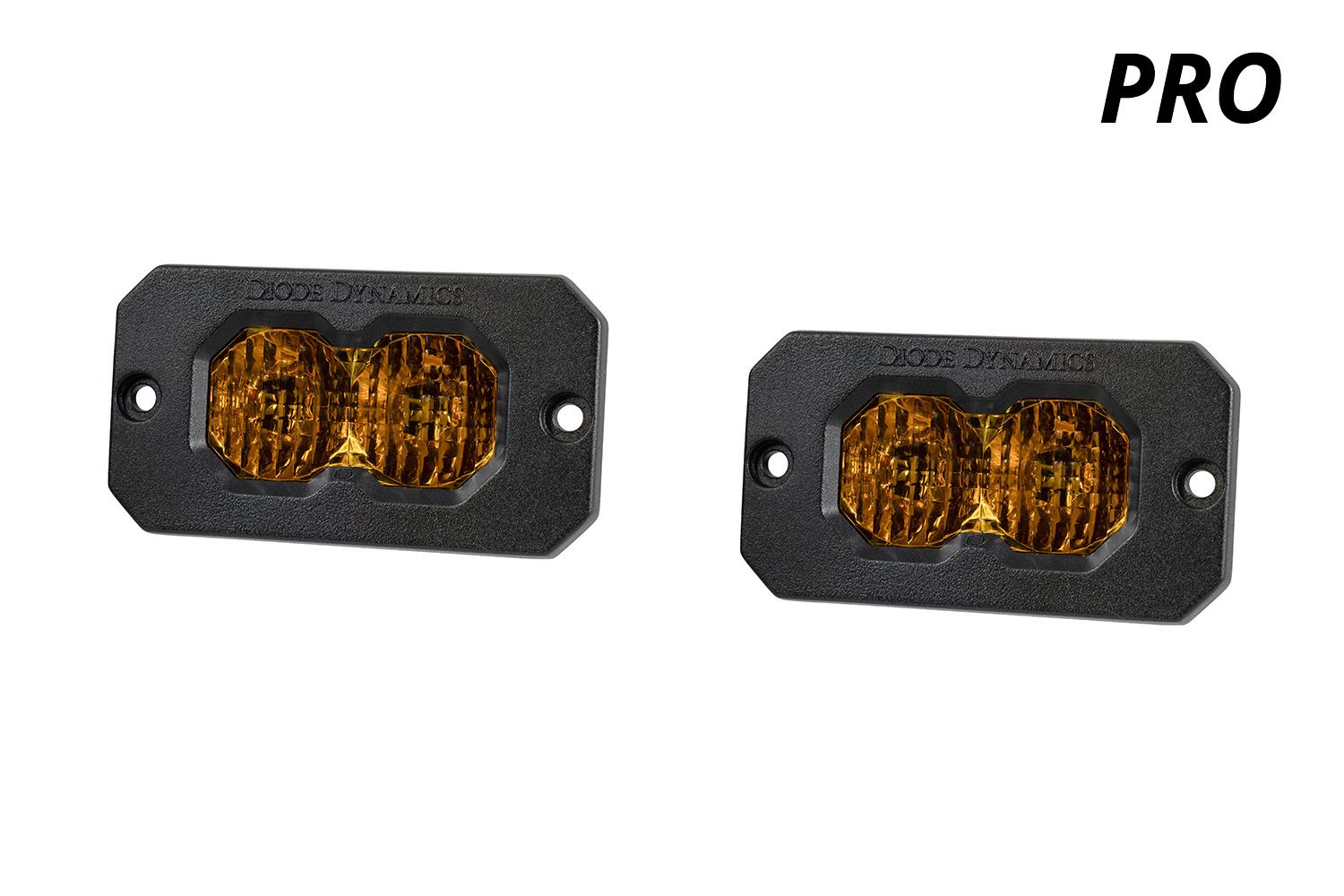 C2 2.0 Yellow Pro Flush Mount LED Pod (pair)