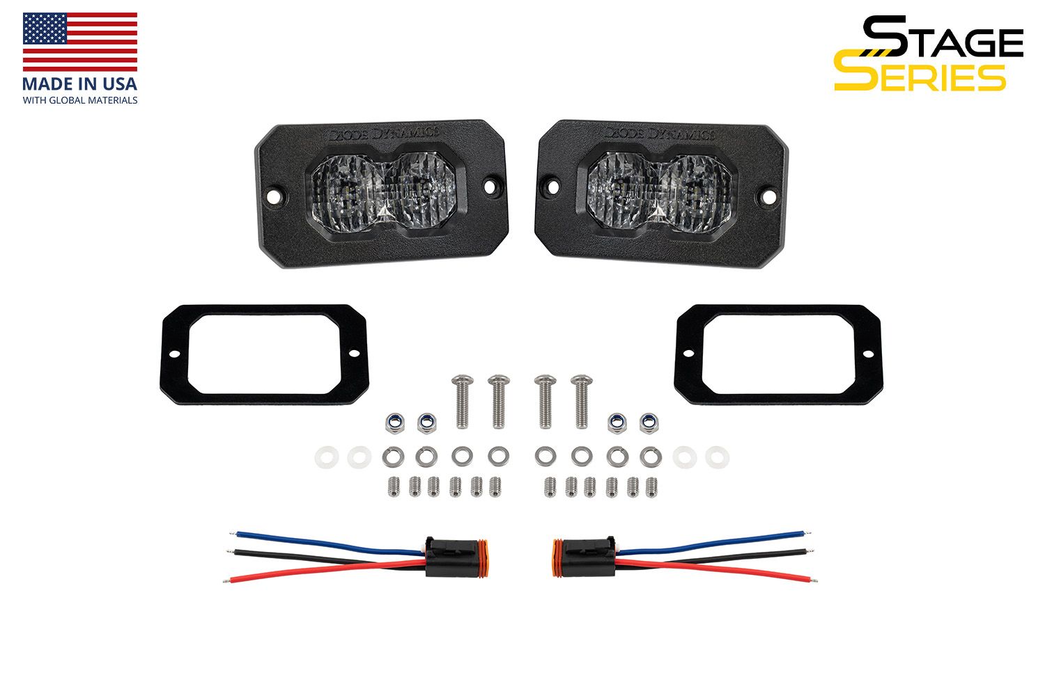 C2 2.0 White Max Flush Mount LED Pod (pair)