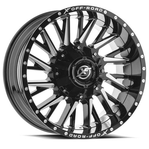 XF OFFROAD - XF-226 | 22x12 / -44 Offset / 8x170/8x165.1 Modèle de boulon | XF-226221281701651-44GBML