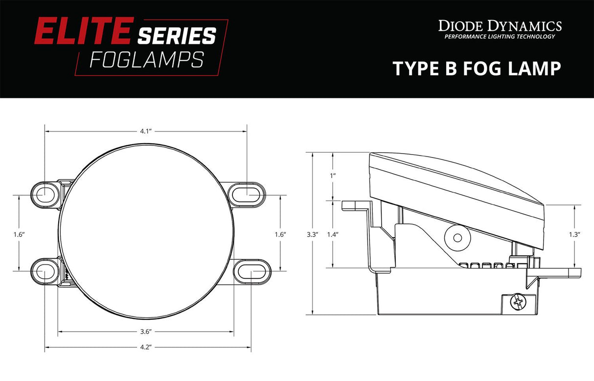 Feux antibrouillard Elite Series Type B (paire)