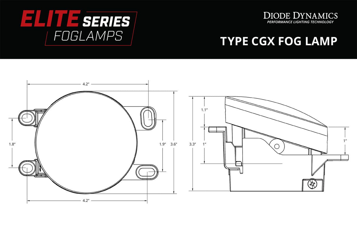 Phares antibrouillard Elite Series Type CGX (paire)