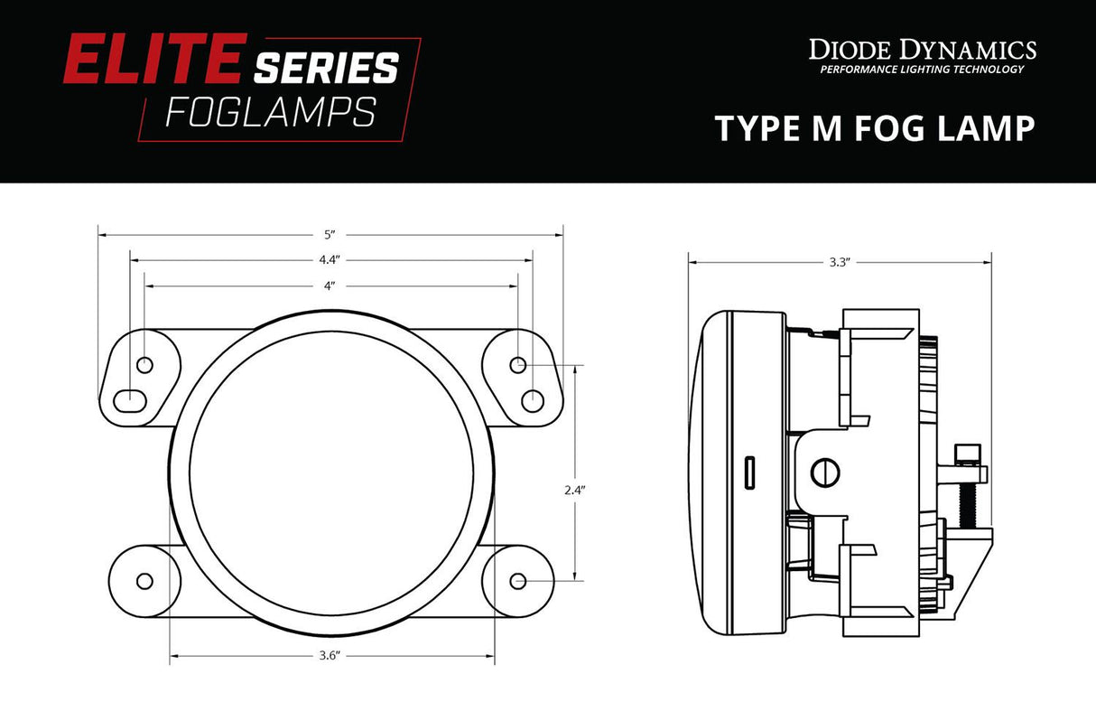 Feux antibrouillard Elite Series Type M (paire)