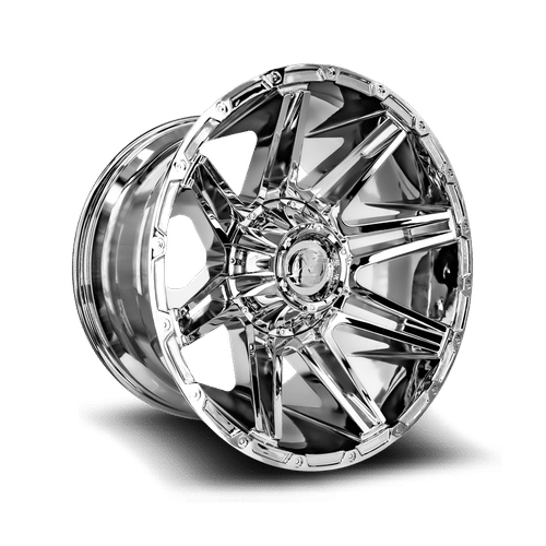 XF OFFROAD - XF 220 CHROME | 20x12 / -44 Offset / 8x165.1/8x180 Bolt Pattern | XF-220201281651180-44C