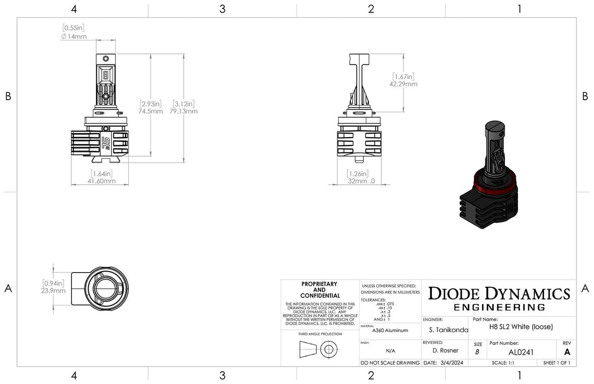 Diode Dynamics SL2 Pro Kit de conversion de phare LED 
