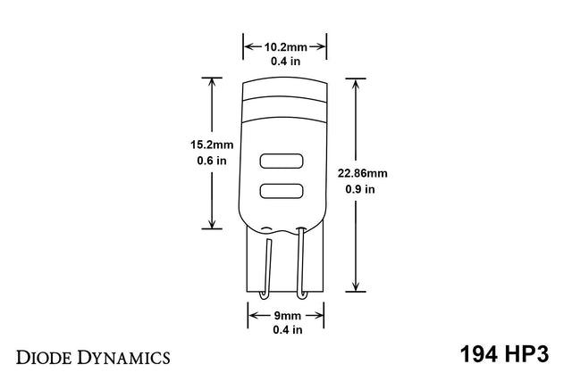 194/T10 : Ampoules Led Hp3 (Paire) 
