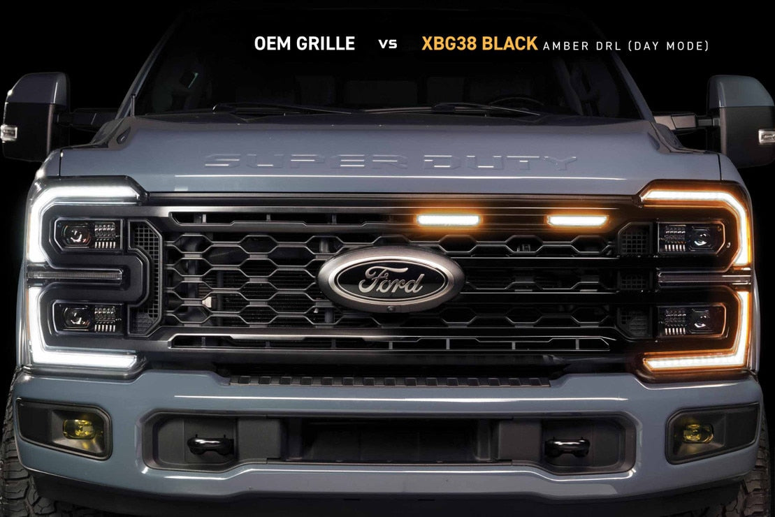 2023+ Ford Super Duty XBG LED DRL Grille (Black)
