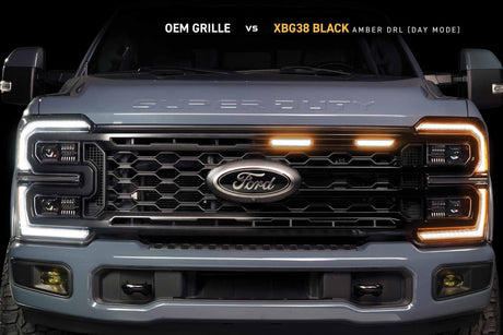 2023+ Ford Super Duty XBG LED DRL Grille (Black)