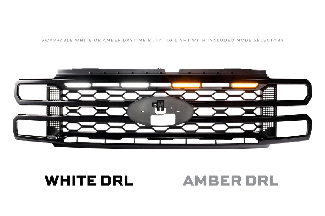 2023+ Ford Super Duty XBG LED DRL Grille (Black)