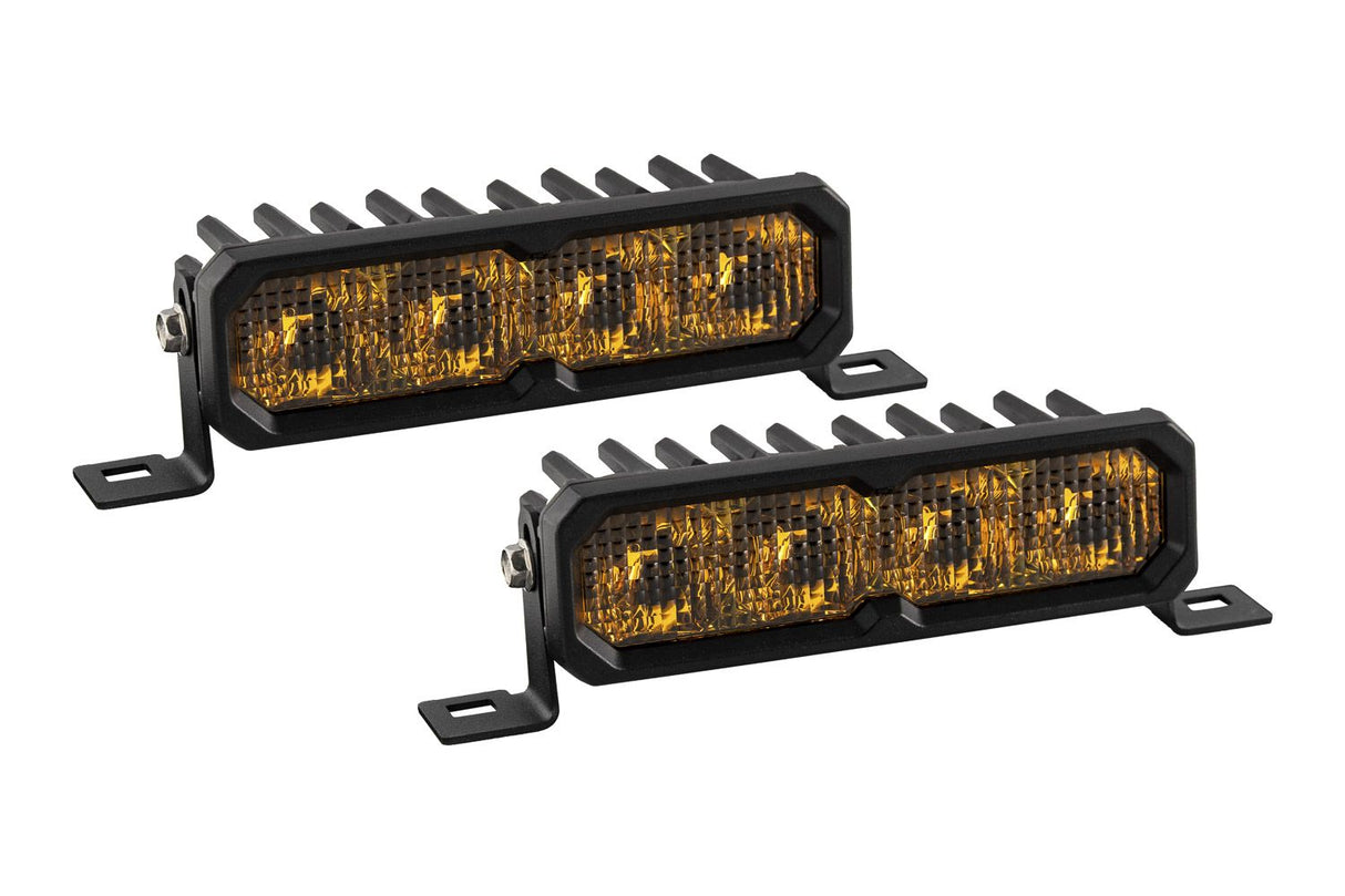 SS6 SAE/DOT Yellow LED Light Bar (pair)