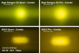 C2 1.0 SAE Yellow Sport Flush Mount LED Pod (one)