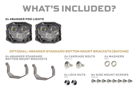 Paire de pods LED Morimoto 4Banger (universels)