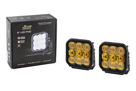 Pod LED Pro jaune SS5 (paire)