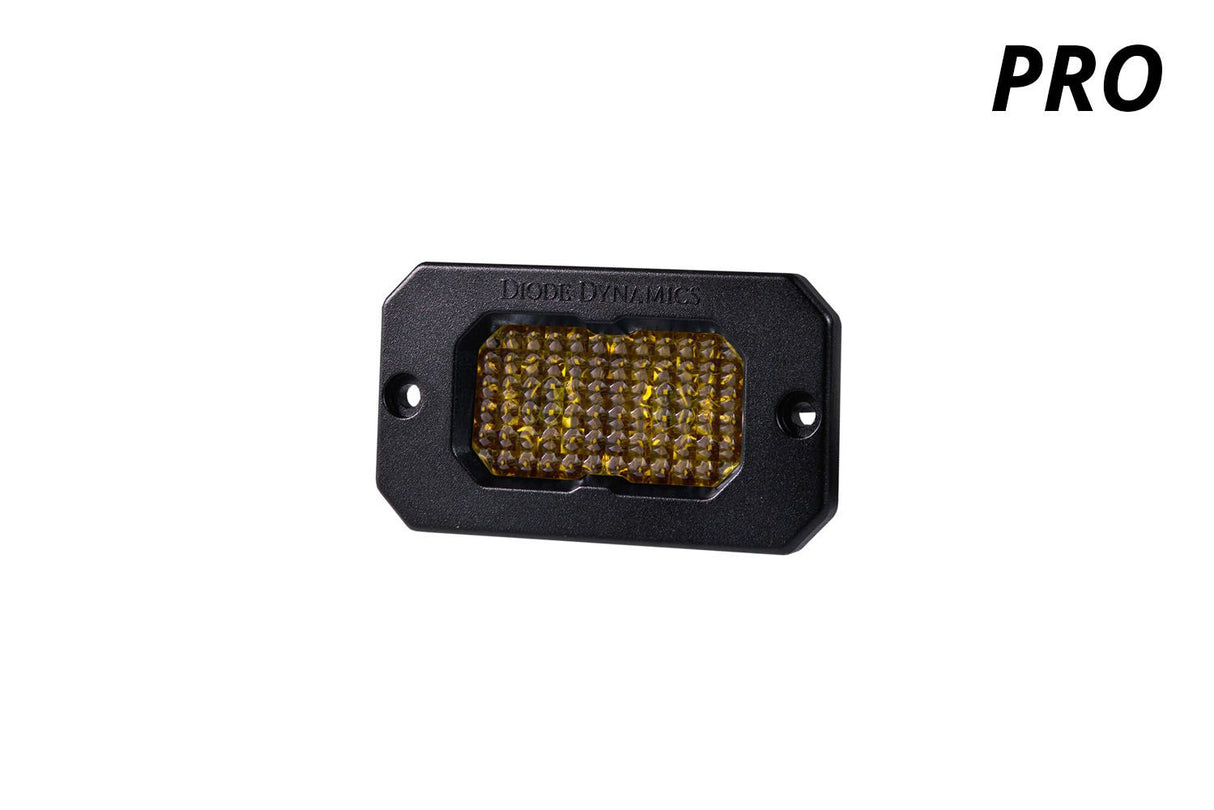 C2 1.0 SAE Yellow Pro Flush Mount LED Pod (one)