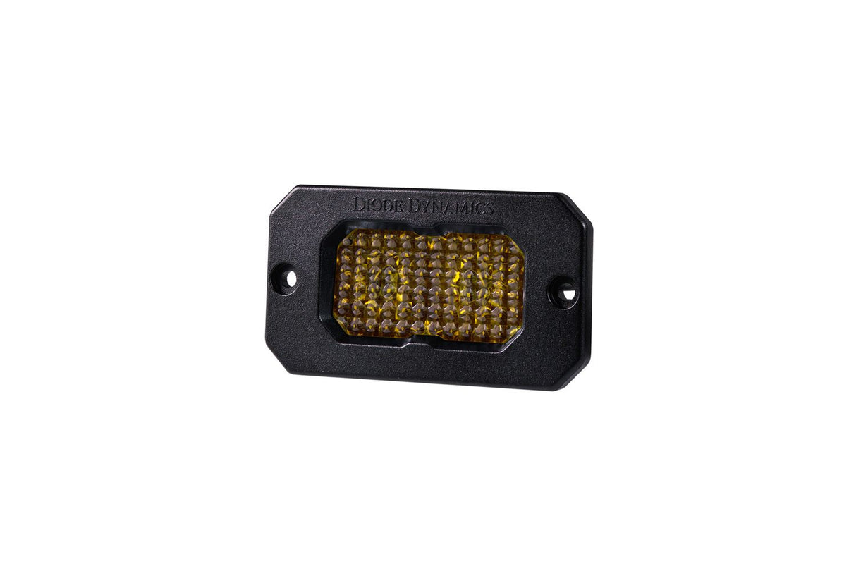 C2 1.0 SAE Yellow Sport Flush Mount LED Pod (one)