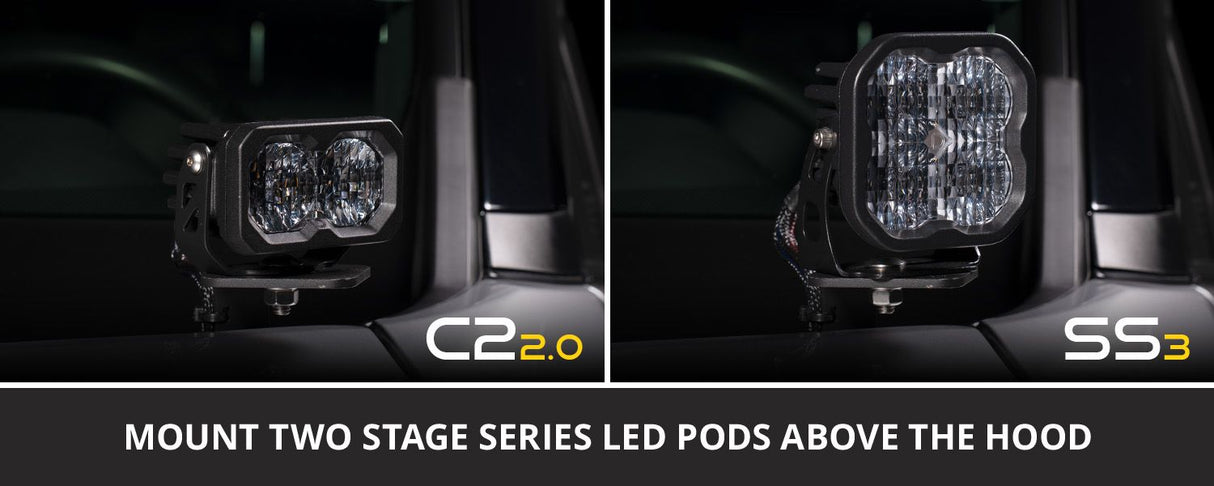 Kit d'éclairage de fossé à LED de la série Stage pour Toyota Tacoma 2016-2023