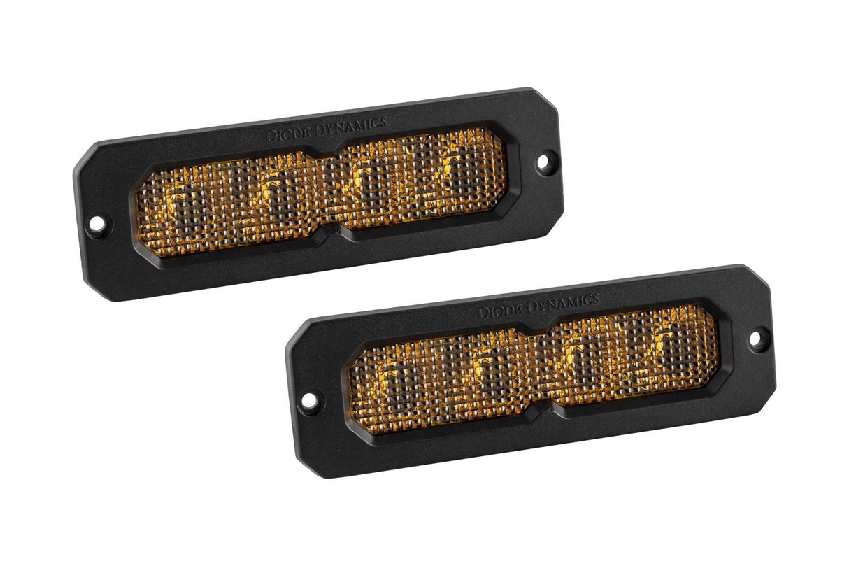SS6 Yellow Flush Mount LED Light Bar (pair)