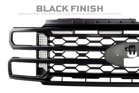 2023+ Ford Super Duty XBG LED DRL Grille (Black)