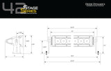 Barre lumineuse ambrée Stage Series 42"