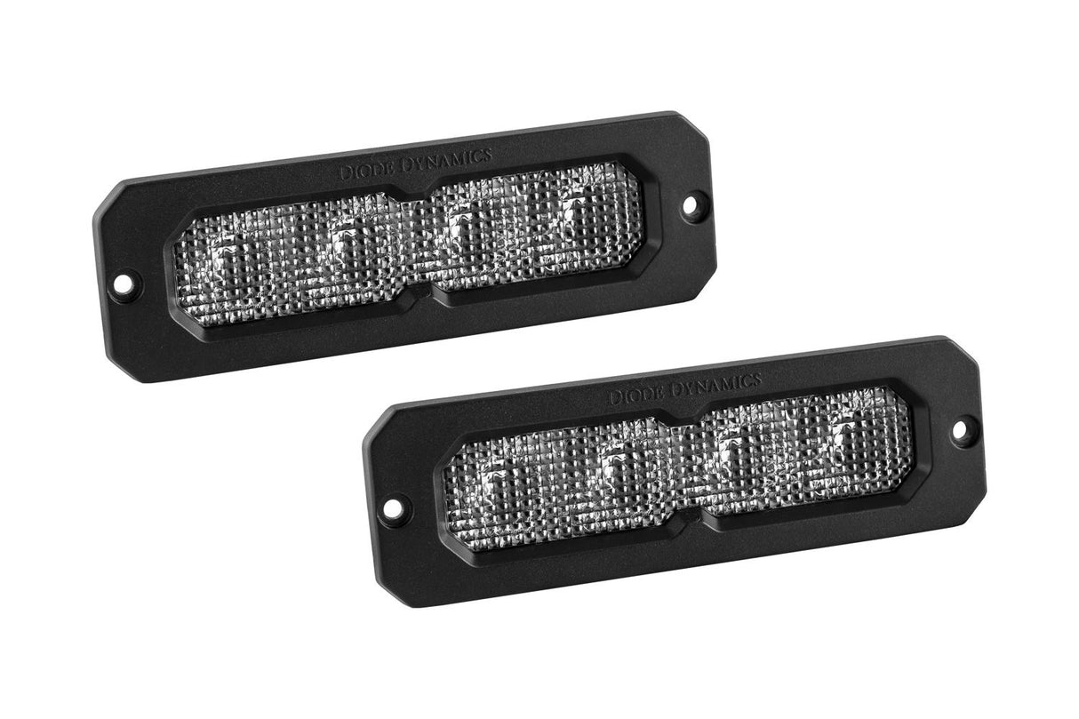 SS6 White Flush Mount LED Light Bar (pair)