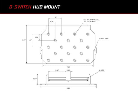Stand-Off D-Switch Hub Mounting Kit