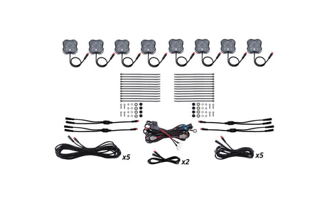 Kit d'éclairage LED RGBW Stage Series (pack de 8)