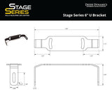 Stage Series 12"/6" U Bracket (single)