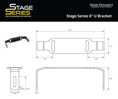 Stage Series 12"/6" U Bracket (single)