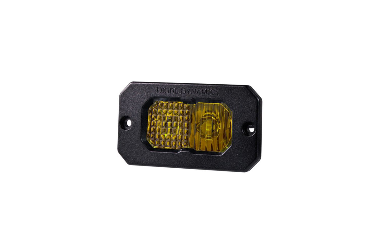 C2 1.0 SAE Yellow Sport Flush Mount LED Pod (one)