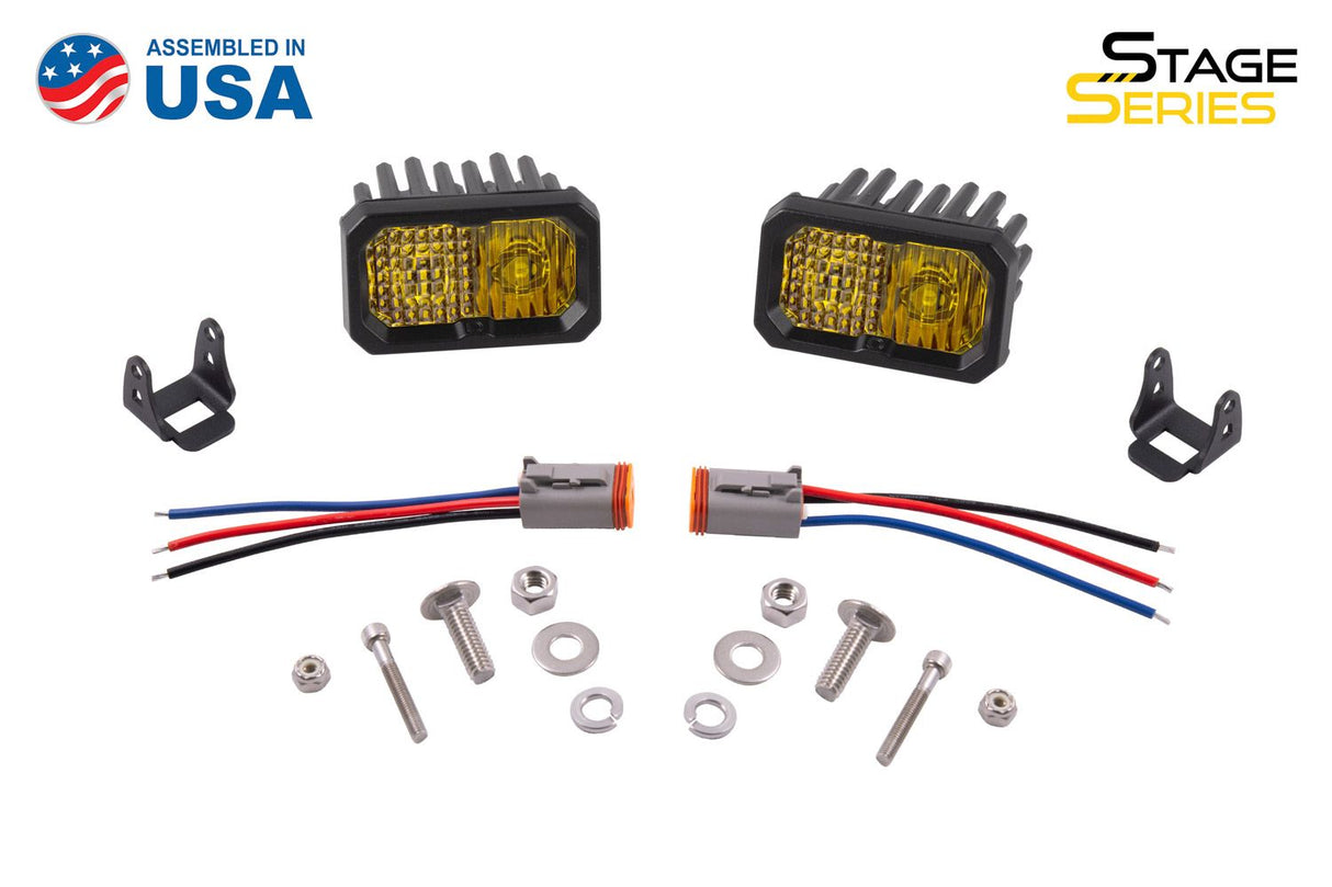 C2 1.0 SAE Yellow Sport Standard LED Pod (pair)