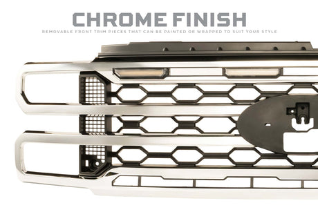 2023+ Ford Super Duty XBG LED DRL Grille (Chrome)