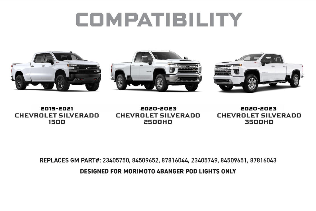 4BANGER Led Fog Lights: 19–21 Chevrolet Silverado 1500