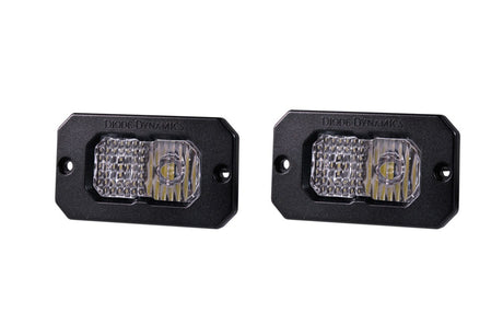 C2 1.0 SAE White Sport Flush Mount LED Pod (pair)
