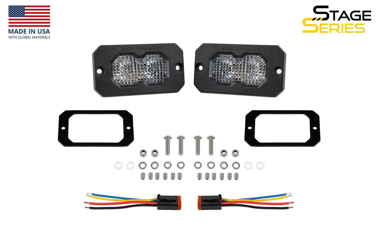 C2R White Flood Flush Mount LED Pod (pair)