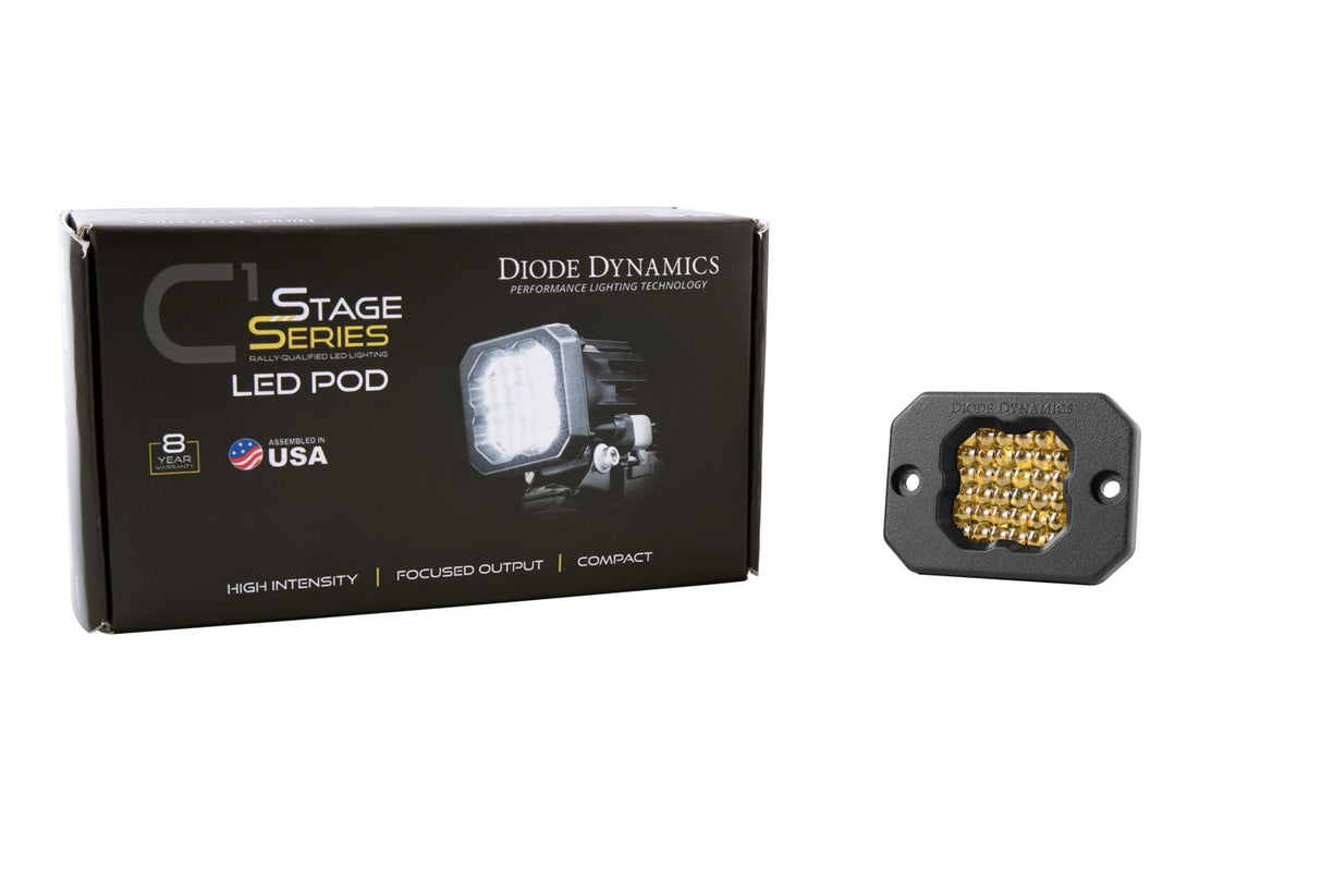 SSC1 Yellow Sport Flush Mount LED Pod (one)