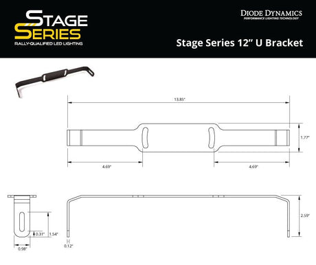 Stage Series 12"/6" U Bracket (single)