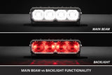 SS6 White Flush Mount LED Light Bar (pair)
