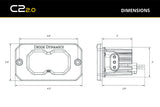 C2R White Flood Flush Mount LED Pod (pair)