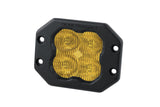 SS3 SAE Yellow Sport Flush Mount LED Pod (one)