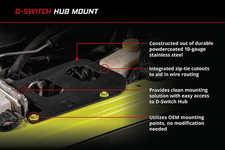 D-Switch Hub Mounting Kit for 2007-2017 Jeep JK Wrangler